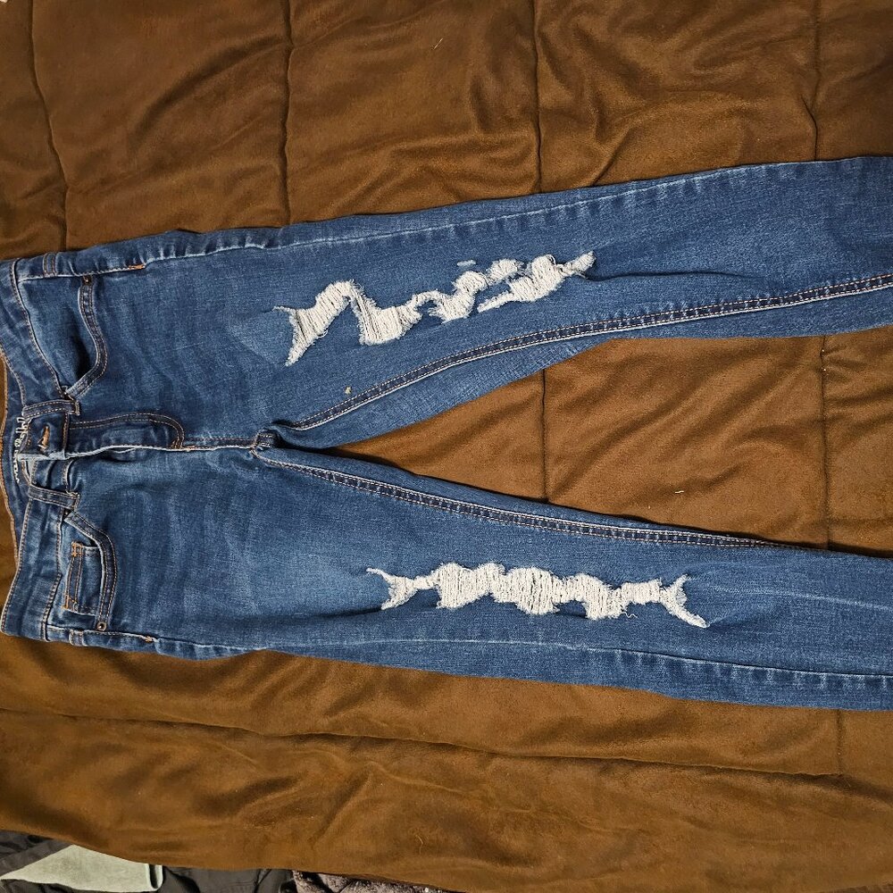 Distressed jeans